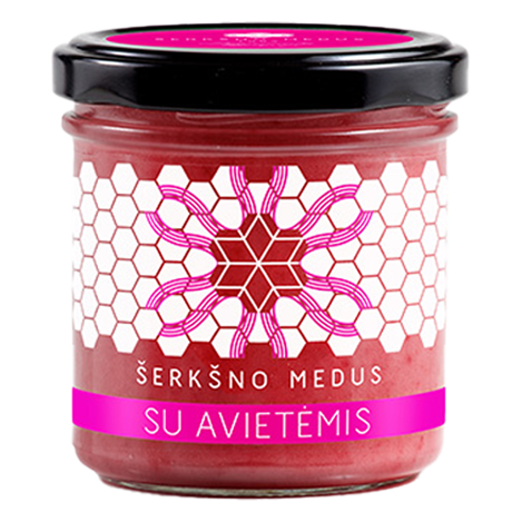 Medus ir avietės – Šerkšno medus, 200 g