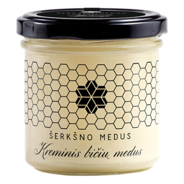 Kreminis medus – Šerkšno medus, 200 g (180 g gryno svorio)