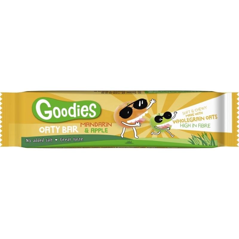 Avižų batonėlis su obuoliais ir mandarinais, 36+ mėn. – GOODIES, 23g
