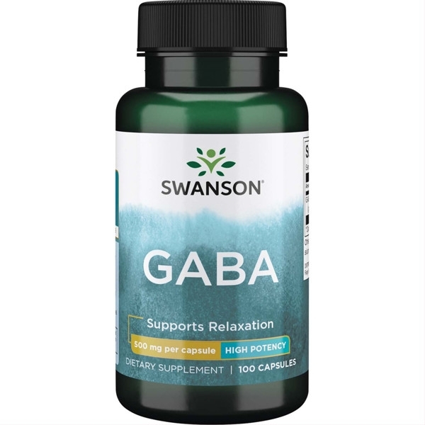 GABA, 500 mg – SWANSON, 100 kapsulių