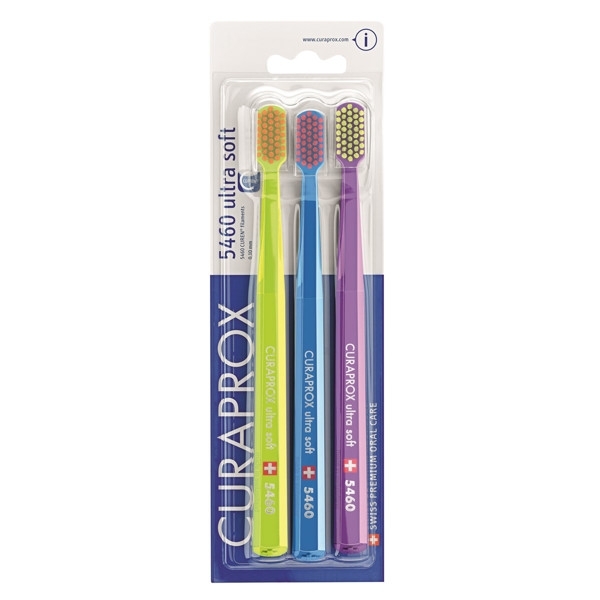 CS 5460 ULTRA SOFT, dantų šepetėlių rinkinys – Curaprox, 3 vnt