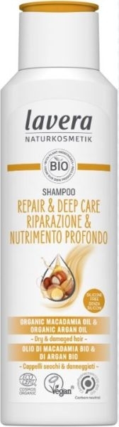 Šampūnas giliai atstatantis plaukus REPAIR & DEEP CARE – Lavera, 250ml