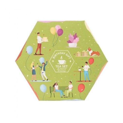 Gimtadienio dovanos arbatos rinkinys, 6 skoniai – Acorus, 60 pakelių