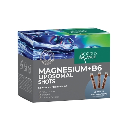 Magnesium + vit.B6 Liposomal shots - Acorus Balance, 14 vnt.