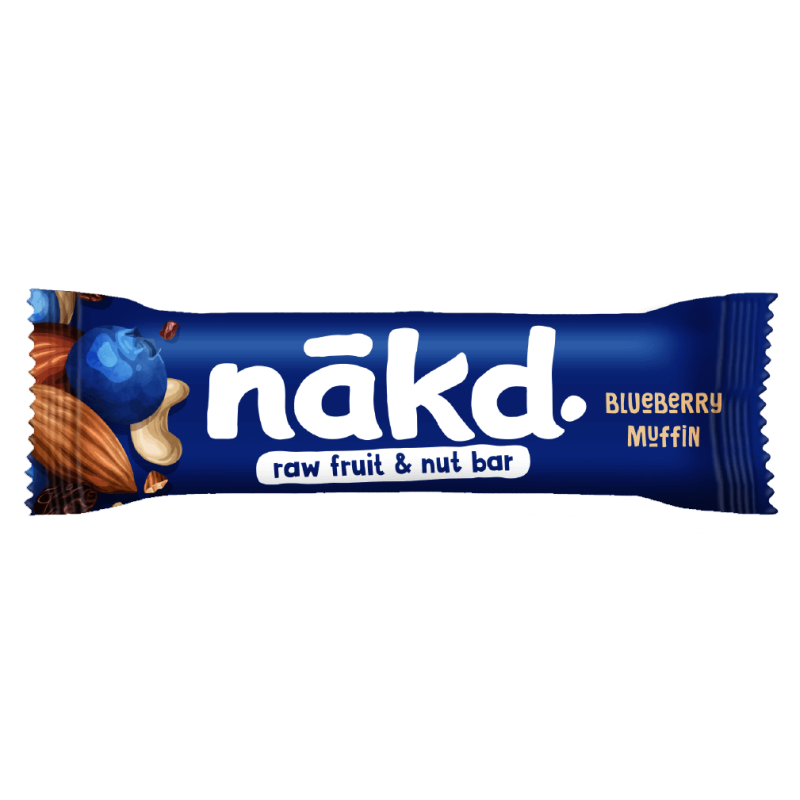 Vaisių ir riešutų batonėlis su mėlynėmis – NĀKD, 35g