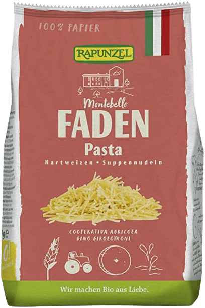 Ekologiški kietųjų kviečių vermišeliai – Rapunzel, 250 g