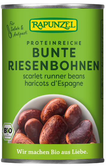 ekologiškos konservuotos pupelės „Scarlet Runner Beans“ – Rapunzel, 400 g