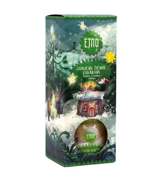 Arbatos ir medaus rinkinys JAUKIEMS ŽIEMOS VAKARAMS  – ETNO, 15 vnt.