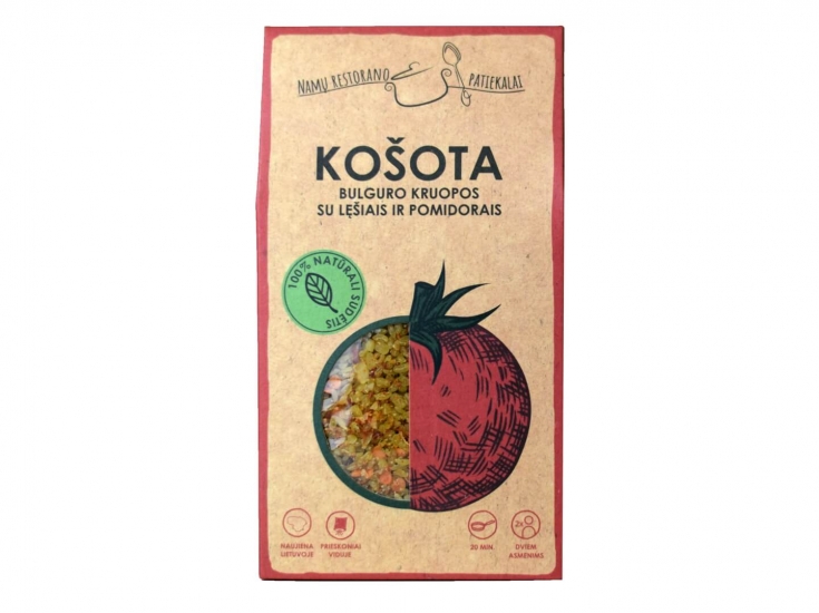 Bulguro kruopos su lęšiais ir pomidorais - Košota, 200 g