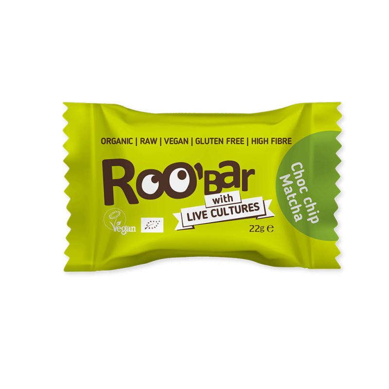 Ekologiškas šokoladinis rutuliukas su matcha ir probiotikais – Roobar