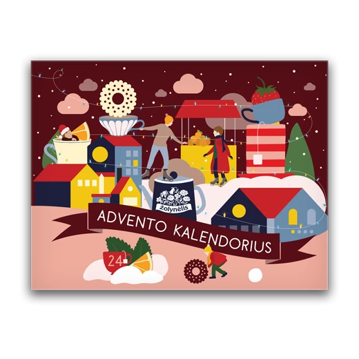 Advento kalendorius, arbatos rinkinys – Žolynėlis, 24 pakelių, 6 skoniai