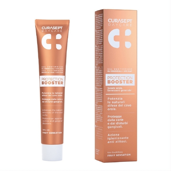 DAYCARE BOOSTER FRUIT SENSATION, dantų pasta – Curasept, 75 ml