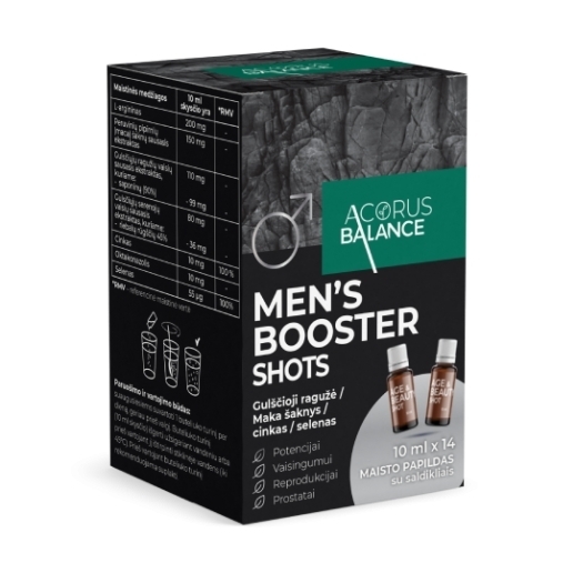 Men‘s booster shots, potencijai ir vaisingumui - Acorus Balance, 14 vnt.