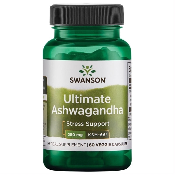 AŠVAGANDA KSM-66 ekstraktas – SWANSON, 60 kapsulių