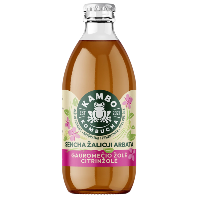 Kombucha gėrimas, Gauromečio žolė, Citrinžolė – KAMBO, 330ml