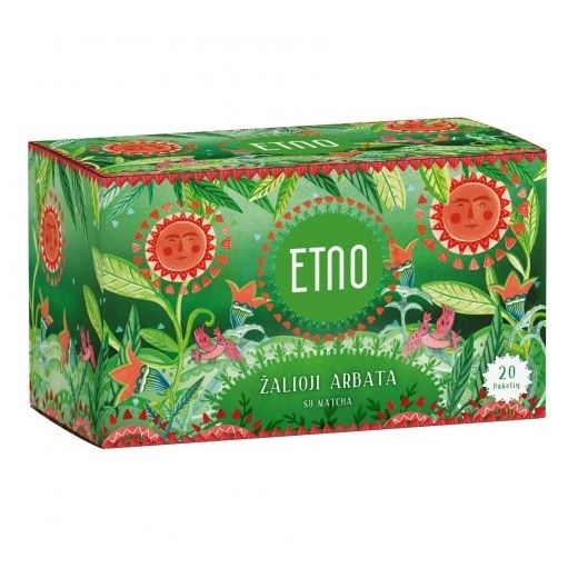 Žalioji arbata su matcha – ETNO, 20 pakelių