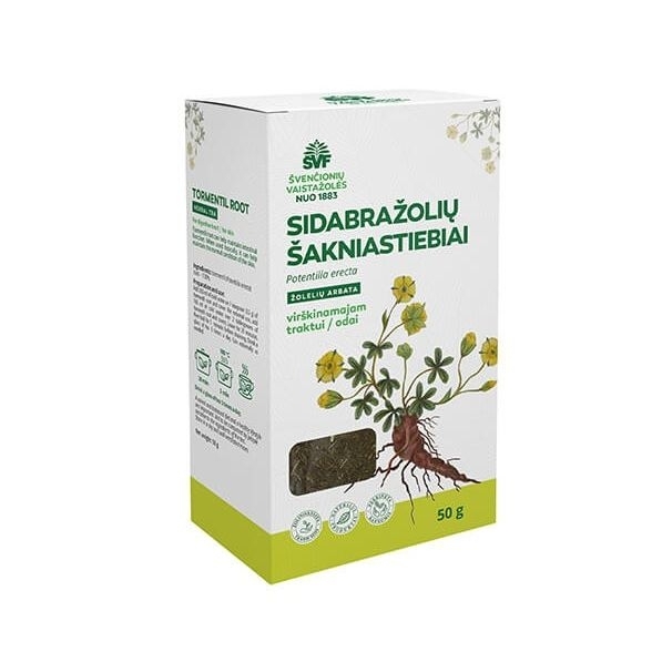 Sidabražolių šakniastiebiai, žolelių arbata – Švenčionių vaistažolių fabrikas, 50 g