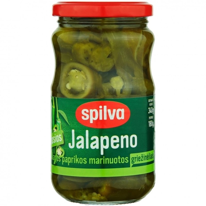 Marinuotos uoginės paprikos griežinėliais – SPILVA, 340(180)g