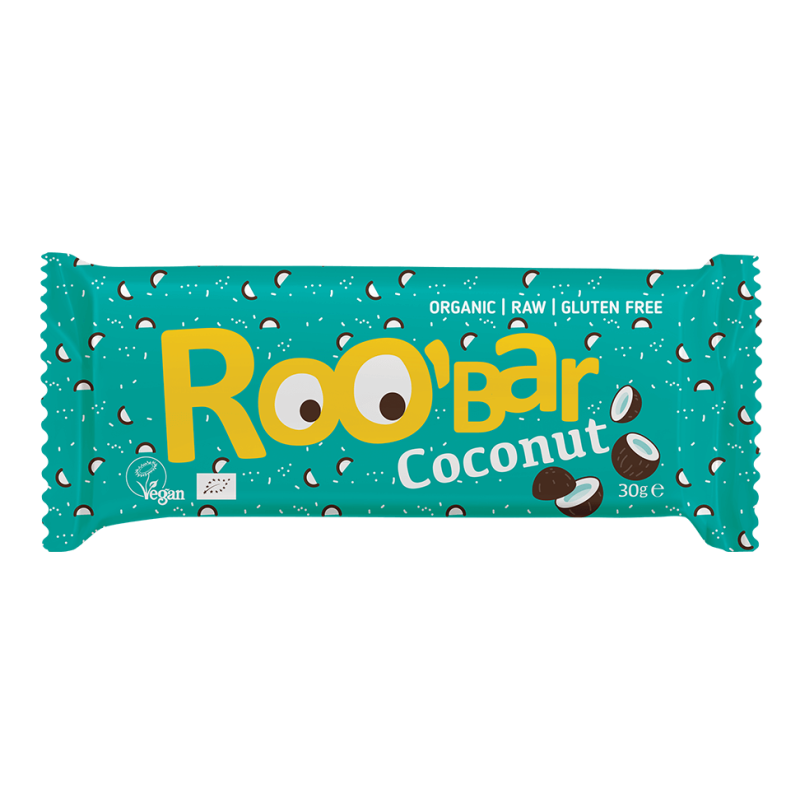 Ekologiškas batonėlis su chia sėklomis ir kokosu – Roobar