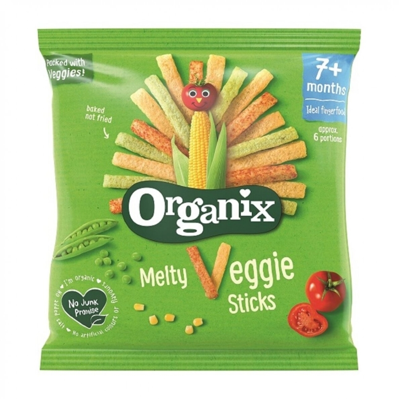Ekologiškas užkandis, daržovių lazdelės, 7 mėn. – Organix, 15g