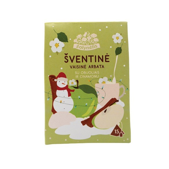 Šventinė vaisinė arbata su obuoliais ir cinamonu – Žolynėlis, 15 pak.