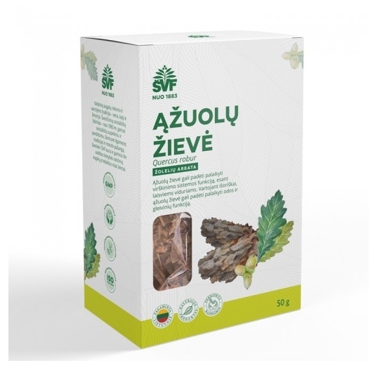 Ąžuolų žievė, žolelių arbata – Švenčionių vaistažolių fabrikas, 50 g