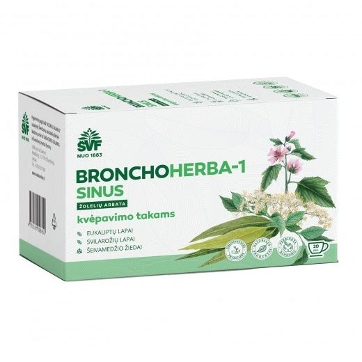 Arbata Bronchoherba-1 Sinus - ŠVF, 20 vnt.