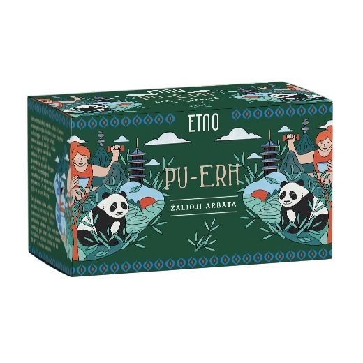Žalioji arbata, Pu-erh – ETNO, 20 pakelių