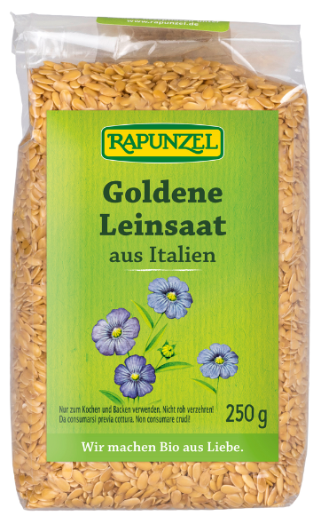 ekologiški auksiniai linų sėmenys – Rapunzel, 250 g