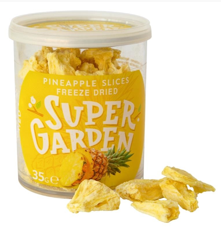 Džiovinti šaltyje ananasai – SUPERGARDEN, 35g