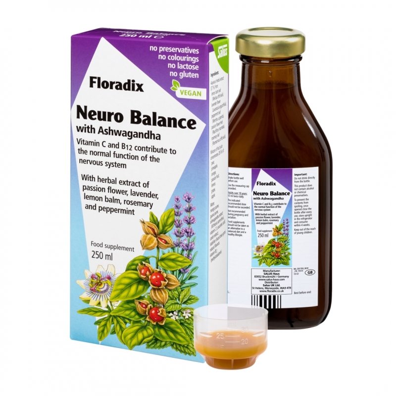 Vaistažolių vitaminai – Floradix Neurobalance Bio, 250ml