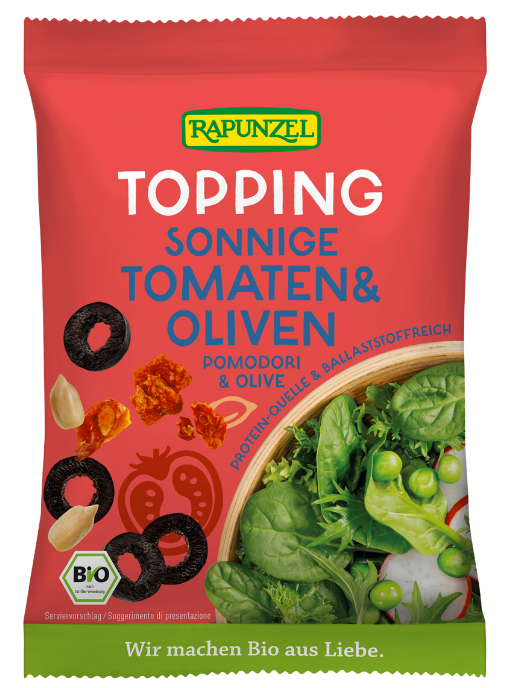 Ekologiškas pomidorų ir alyvuogių pagardas – Rapunzel, 100 g