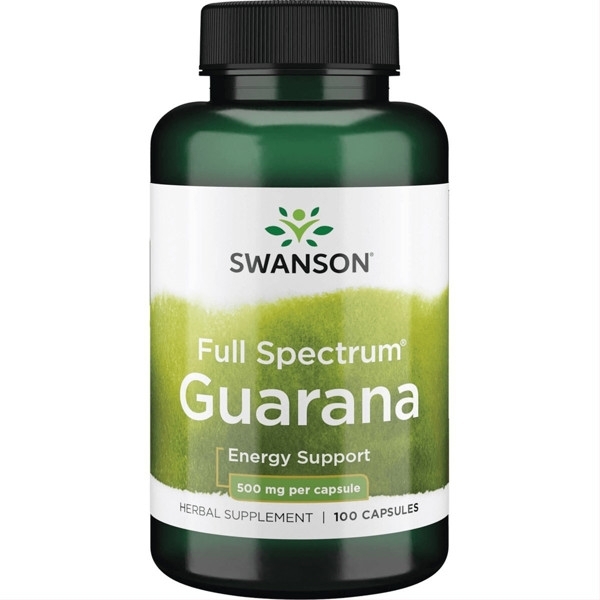 GUARANA, 500 mg – SWANSON, 100 kapsulių