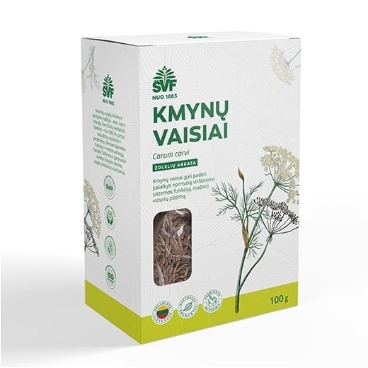 Kmynų vaisiai, žolelių arbata – Švenčionių vaistažolių fabrikas, 100 g