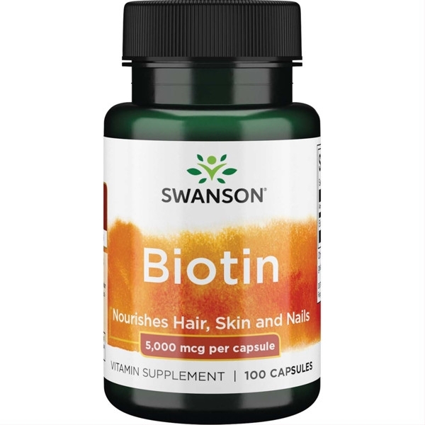 BIOTINAS 5000MCG – SWANSON, 100 kapsulių