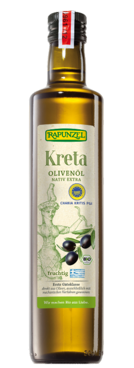 Nerafinuotas šalto spaudimo alyvuogių aliejus iš Kretos – Rapunzel, 500 ml