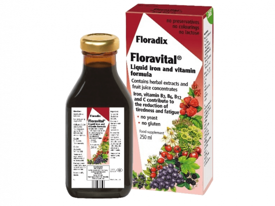 Vitaminai su geležimi - Floradix Floravital, 250ml