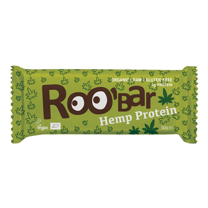 Ekologiškas kanapių baltymų batonėlis – Roobar