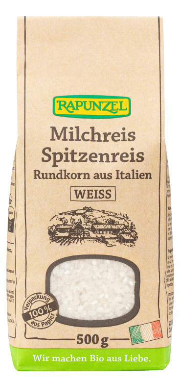 Apvalieji ryžiai pudingams – Rapunzel, 500 g
