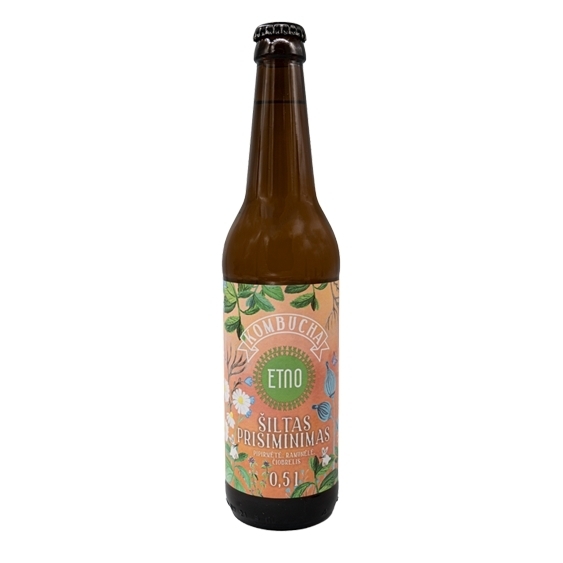 Fermentuotos arbatos gėrimas, Kombucha, „Šiltas prisiminimas“ – ETNO, 500ml