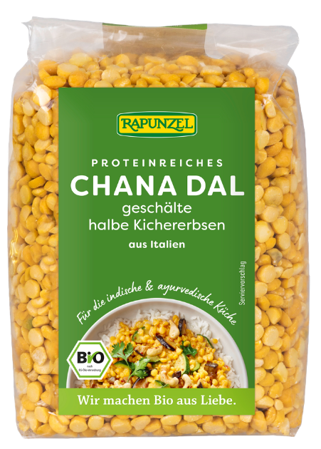 Ekologiški skaldyti avinžirniai „Chana Dal“ – Rapunzel, 500 g
