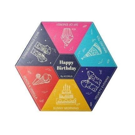 Gimtadienio arbatos rinkinys, 6 skoniai – Acorus, 60 pakelių