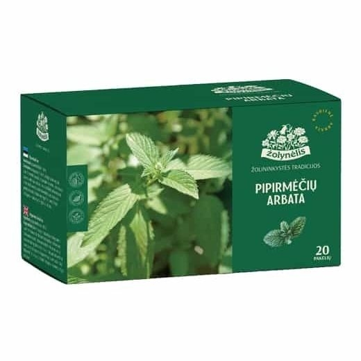 Pipirmėčių arbata – Žolynėlis, 20 pakelių