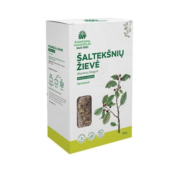 Šaltekšnių žievė, žolelių arbata – Švenčionių vaistažolių fabrikas, 50 g
