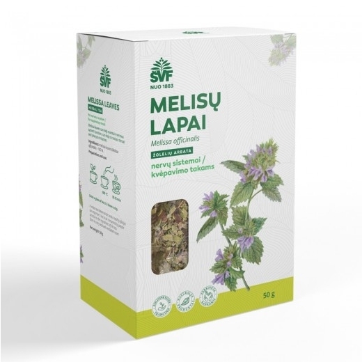 Žolelių arbata melisų lapai – Švenčionių vaistažolių fabrikas, 50 g.