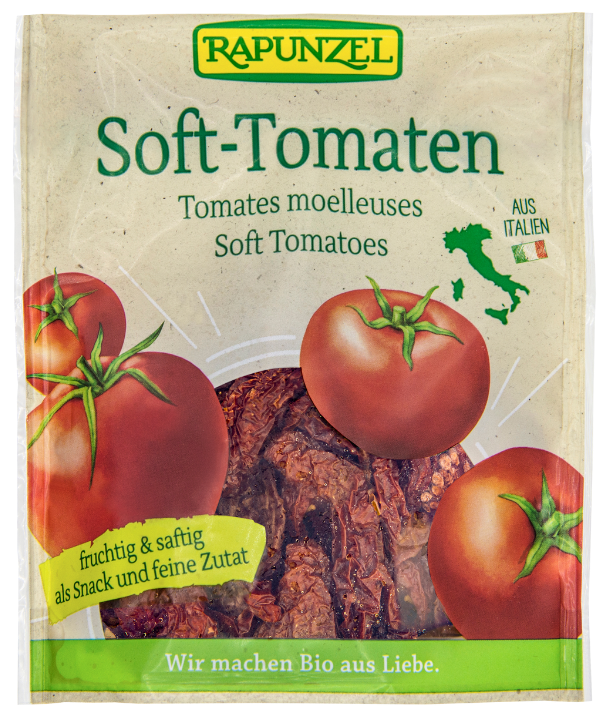 ekologiški džiovinti pomidorai – Rapunzel, 100 g