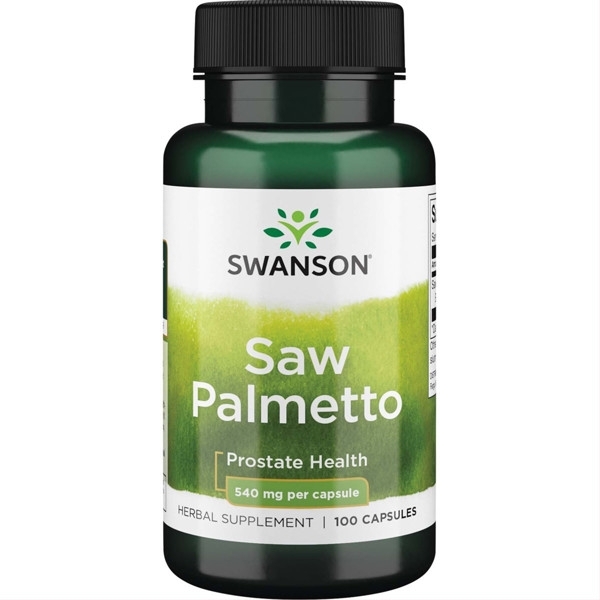 540mg, Saw Palmetto (Gulsčioji Serenoja) – SWANSON, 100 kapsulių