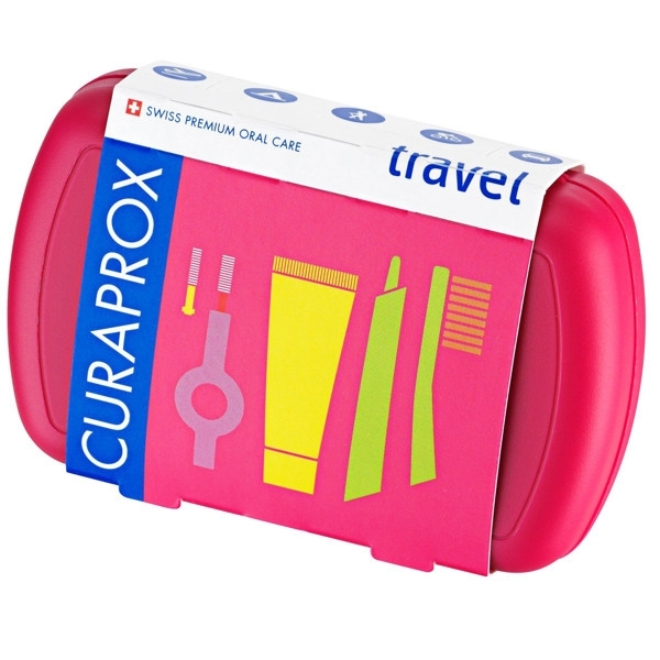 CURAPROX TRAVEL SET, kelioninis rinkinys, raudonas – Curaprox