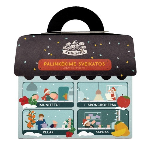 Palinkėkime sveikatos, arbatų rinkinys – ŽOLYNĖLIS, 32 pakeliai, 4 skoniai