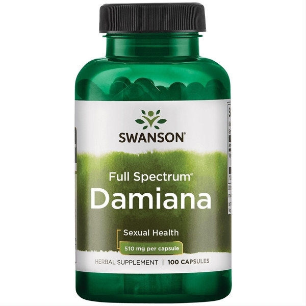 DAMIANA LEAVES – SWANSON, 100 kapsulių